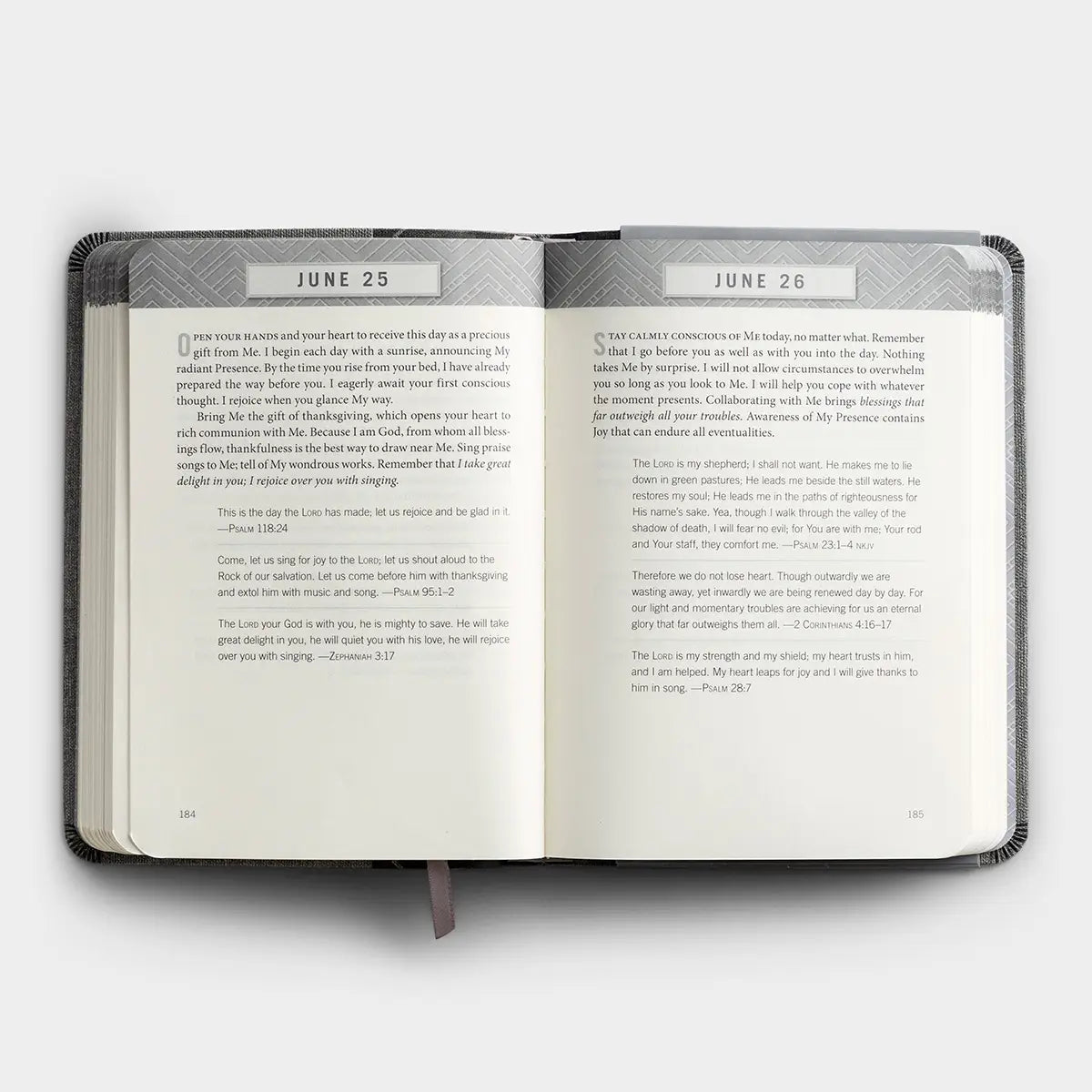 Jesus Calling- Grey, Leather 365 Day Devotional