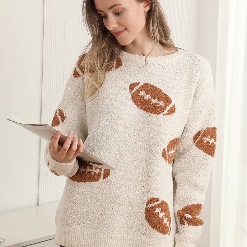 Football Cozy Crew Neck Sweater