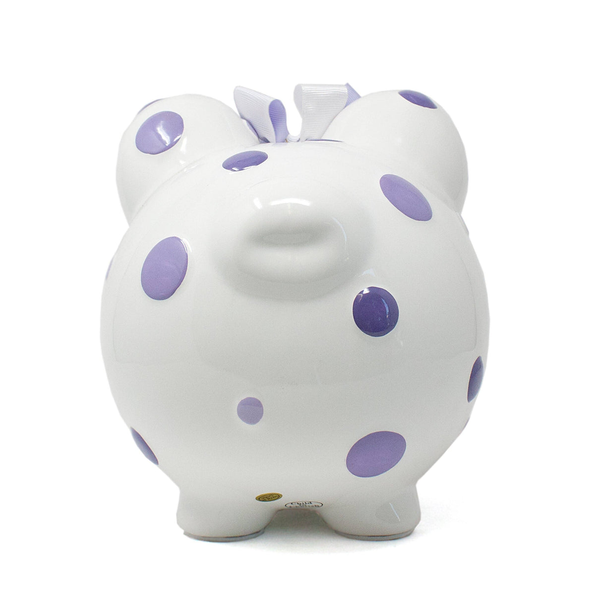 Purple Polka Dot Piggy Bank