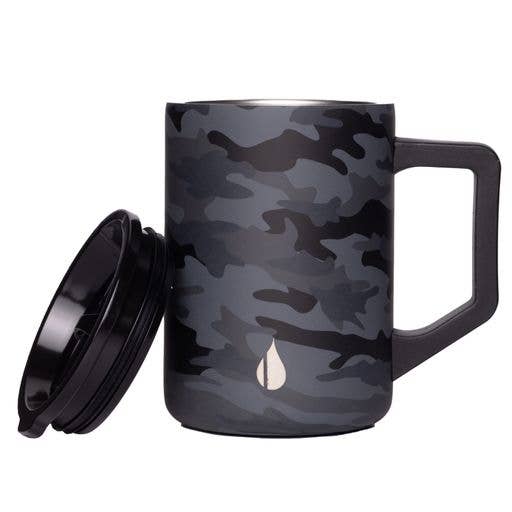 Summit Mug - 16oz Black Camo Stainless Steel