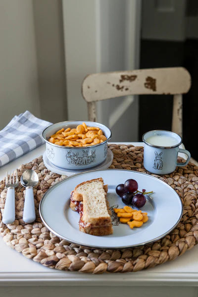 Golden Rabbit Enamelware Set