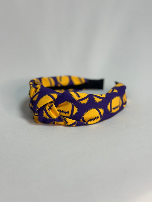 Purple & Gold football Headband