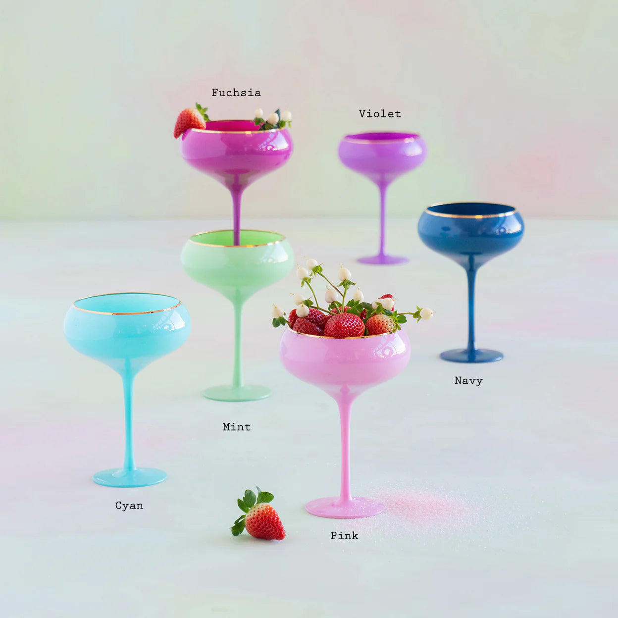 Sugar Plum Coupe Glasses