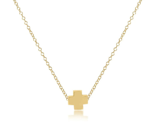 Enewton 16" Necklace Signature Cross Gold