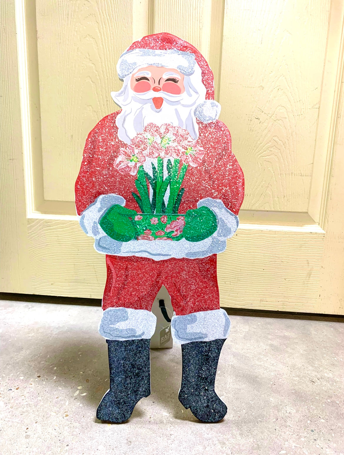 24" Amaryllis Santa Cutout