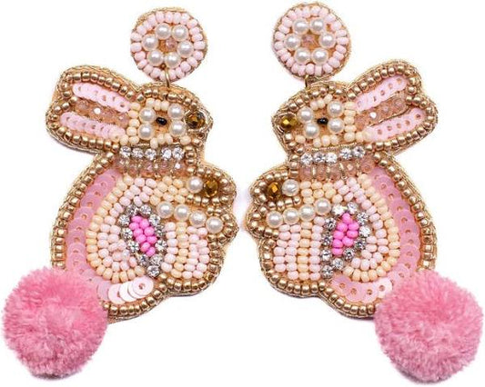 Bunny Tall Beaded Earrings