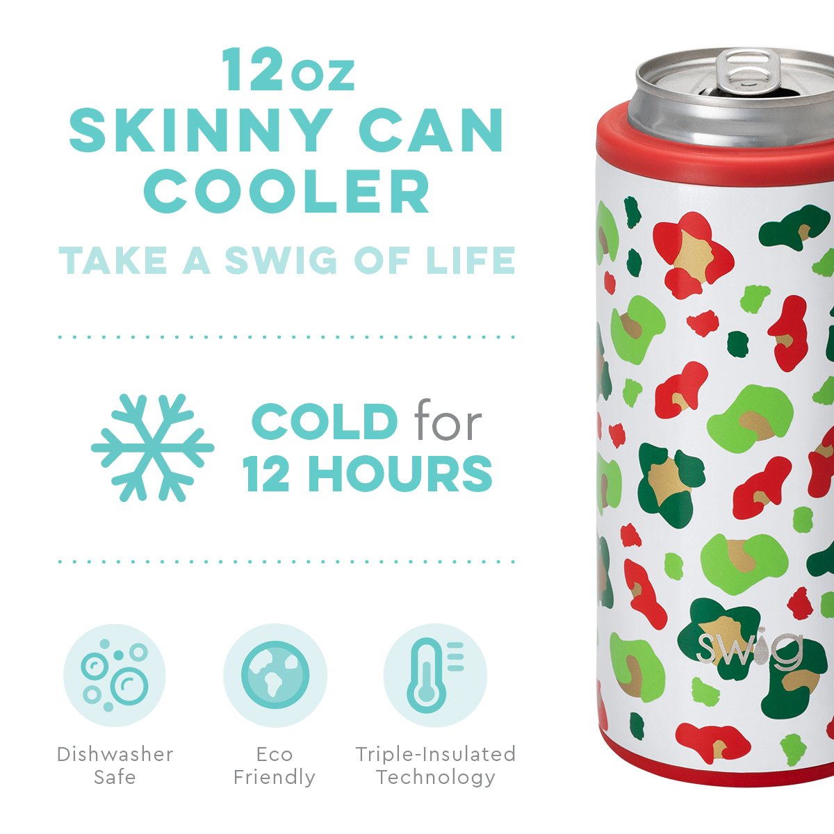 12oz Skinny Can Cooler - Jingle Jungle