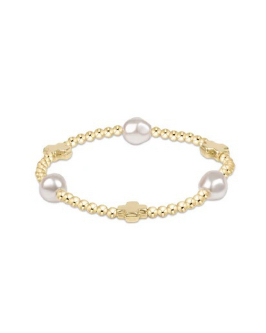Enewton Signature Cross Admiral Pearl 3MM Gold
