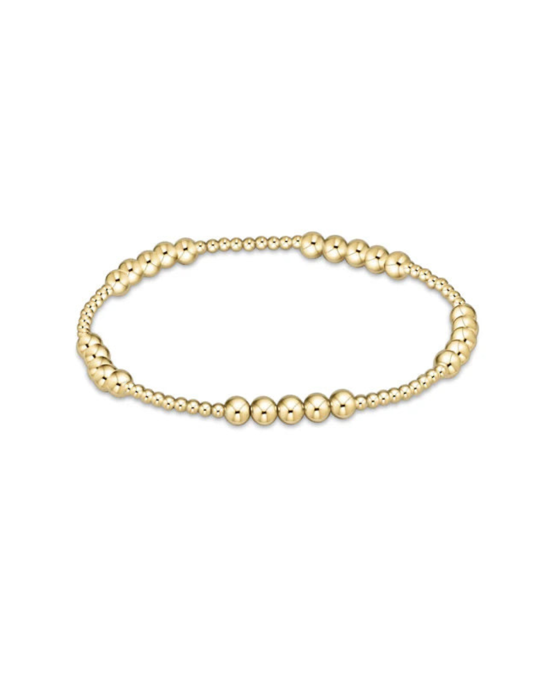 Enewton Classic Blissful Pattern 2mm Bead Bracelet - 4mm Gold