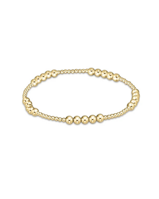 Enewton Classic Blissful Pattern 2mm Bead Bracelet - 4mm Gold