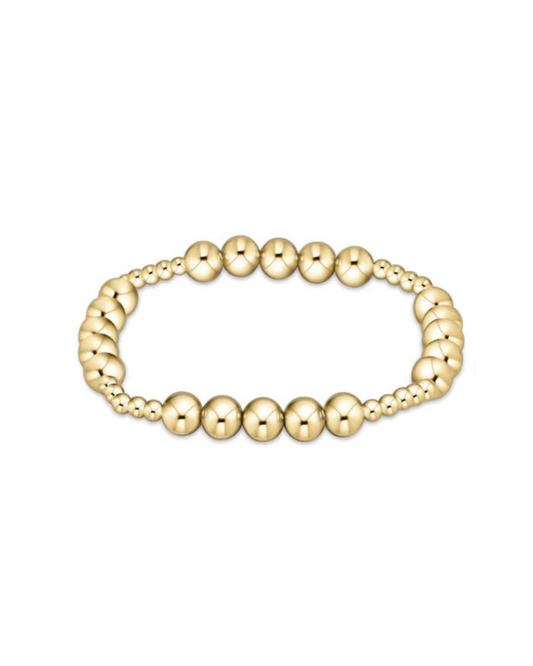Enewton Classic Blissful Pattern 3mm Bead Bracelet - 6mm Gold