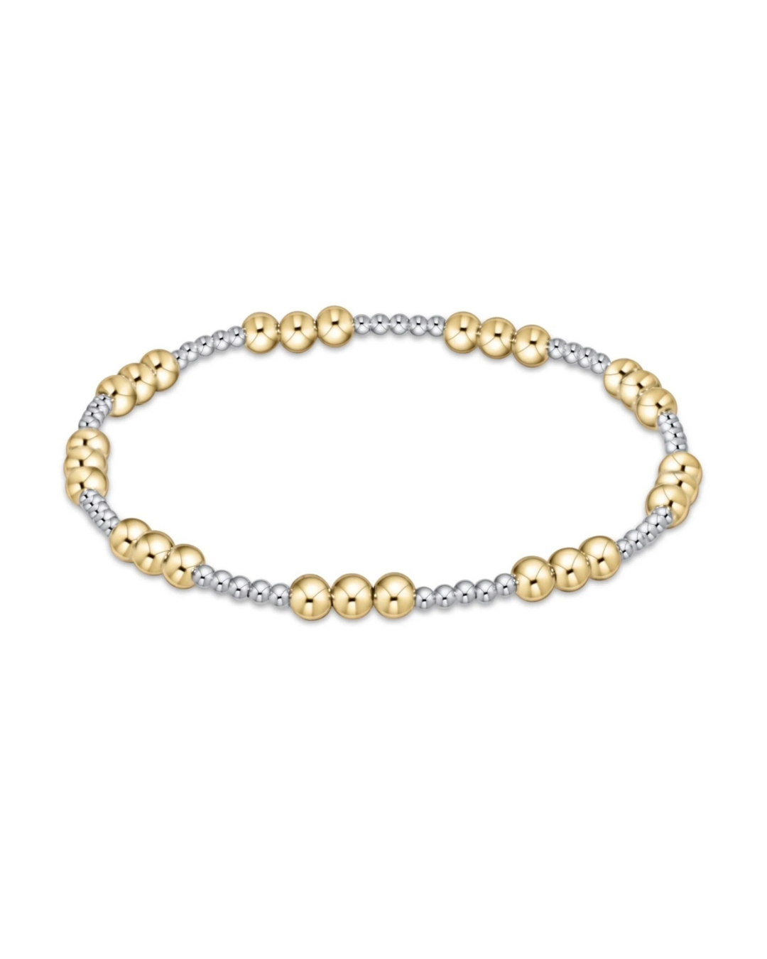 Enewton Classic Joy Pattern 4MM Bead Bracelet Mixed Metals