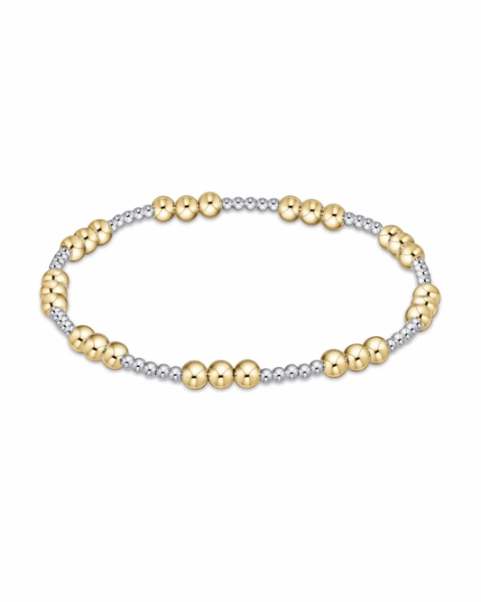 Enewton Classic Joy Pattern 4MM Bead Bracelet Mixed Metals