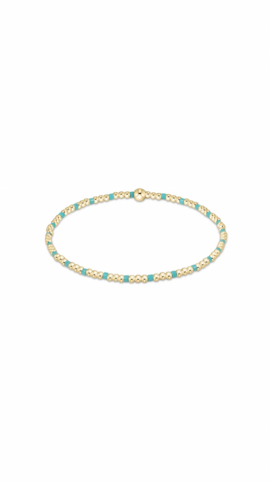 Enewton Hope Sincerity Pattern 2mm Bead Bracelet-Turquoise
