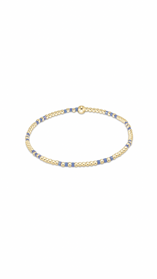 Enewton Hope Joy Pattern 2mm Bead Bracelet-Bright Blue