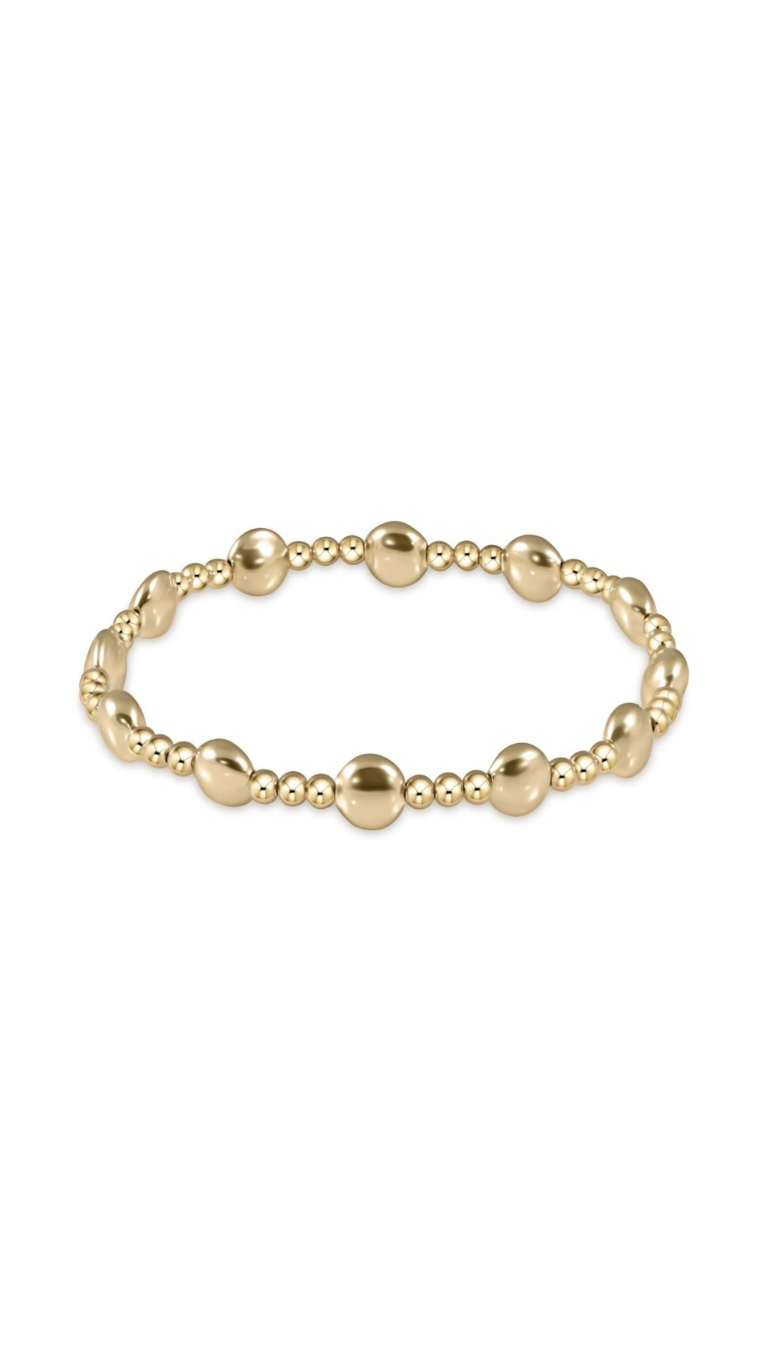 Enewton Honesty Gold Sincerity Pattern 6mm Bead Bracelet