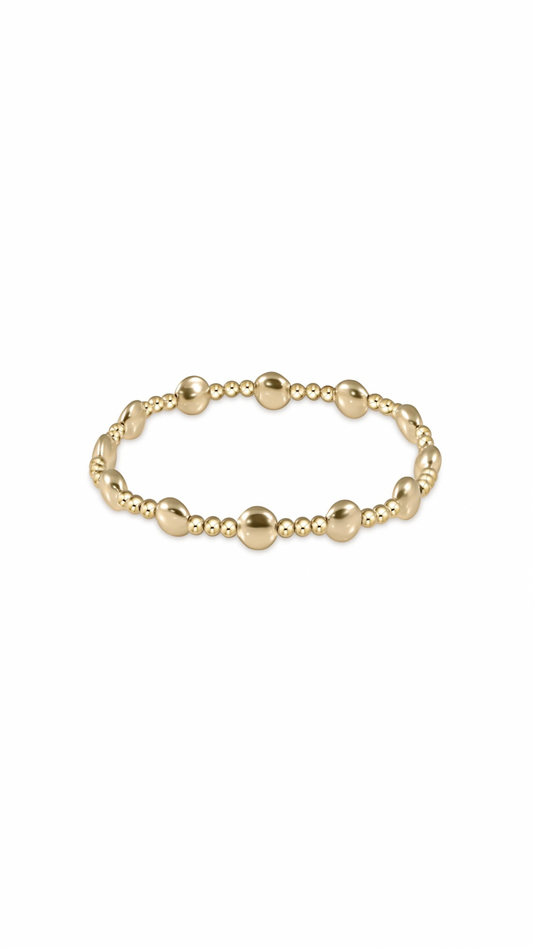Enewton Honesty Gold Sincerity Pattern 6mm Bead Bracelet