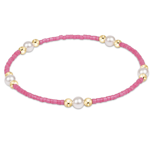 E NEWTON HOPE PURPOSE PEARL BRACELET - BUBBLEGUM