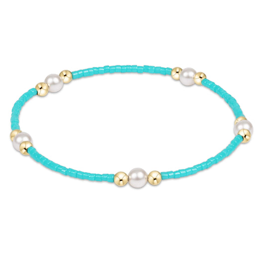 E NEWTON HOPE PURPOSE PEARL BRACELET - TURQUOISE