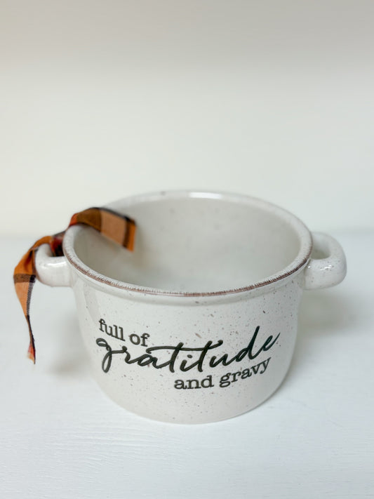 Gratitude Message Ceramic Bowl