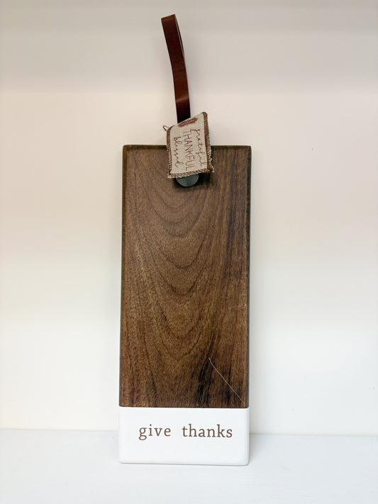 Give Thanks Wood Board