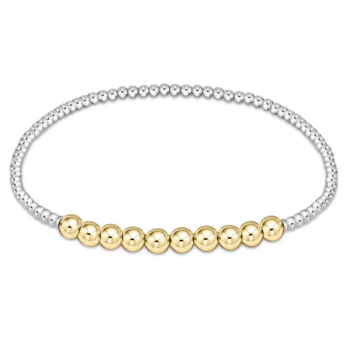 Enewton Classic Blissful Pattern 2mm Bead Bracelet - 4mm Mixed Metal