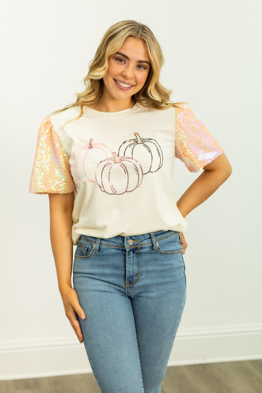 3 Pumpkin On Princess Top