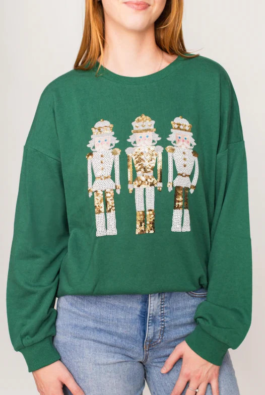 Alpine Nutcracker Sequin Sweatshirt