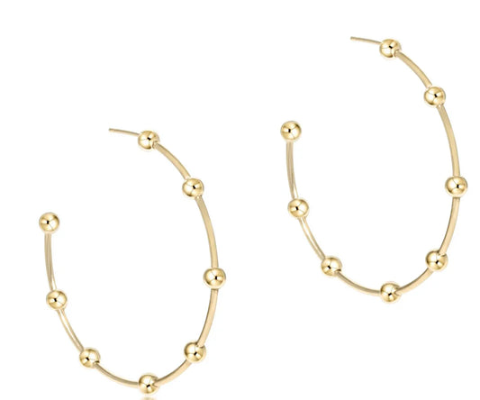 Enewton Bead Simplicity 1.5" Post Hoop - 4mm Gold