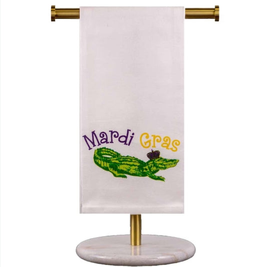 Mardi Gator King Hand Towel