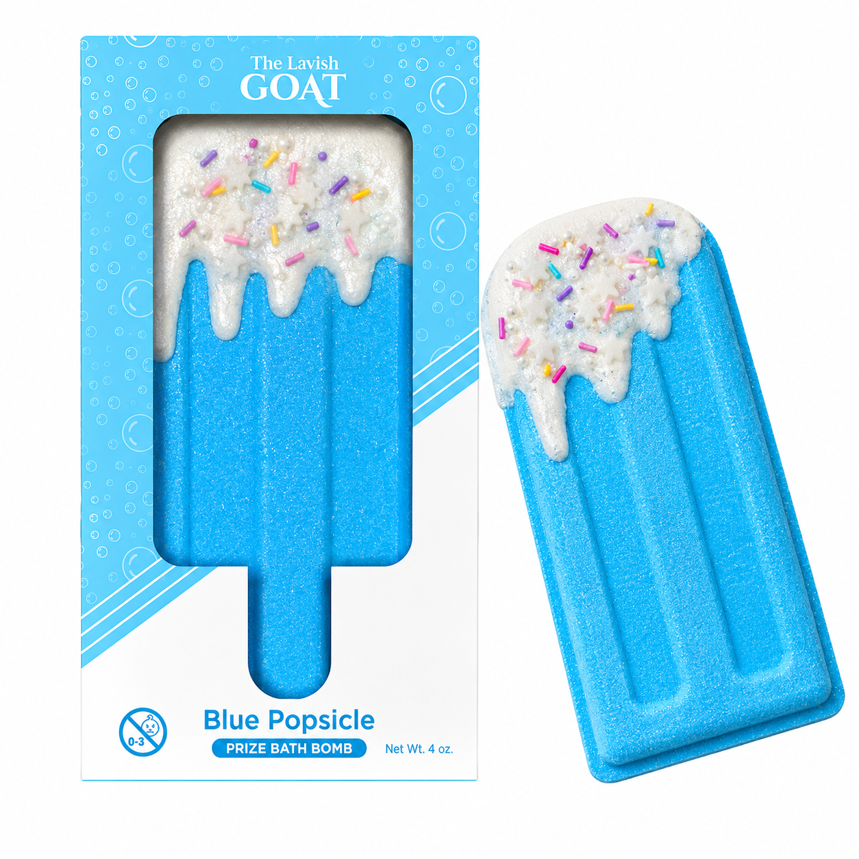 Blue Popsicle Prize Inside Bath Bomb