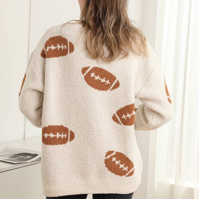 Football Cozy Crew Neck Sweater