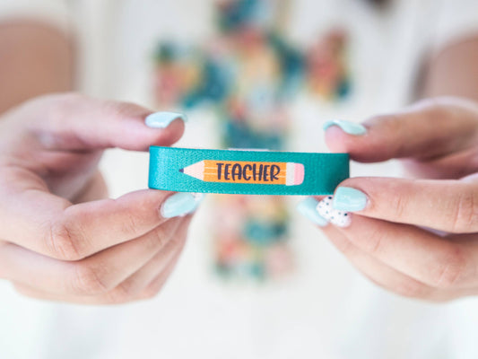 Teacher Pencil Stretchy Bracelet