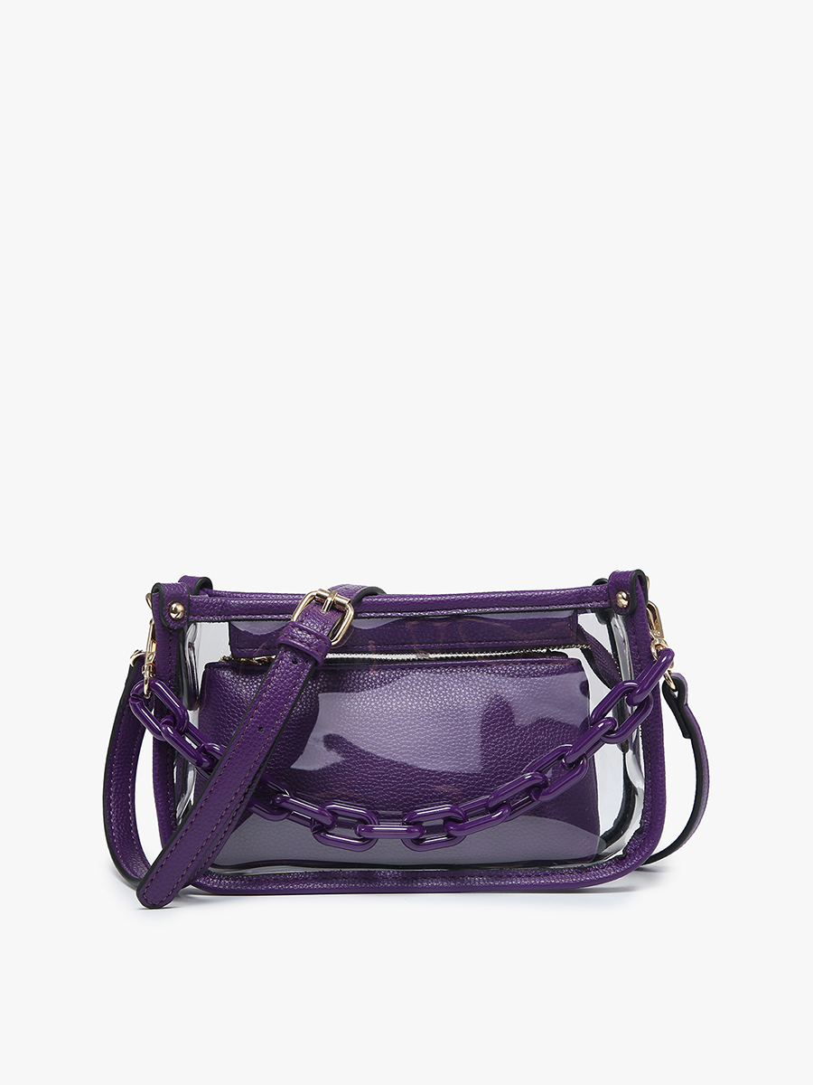 M2226CR Jessica Clear Crossbody w/ Chain