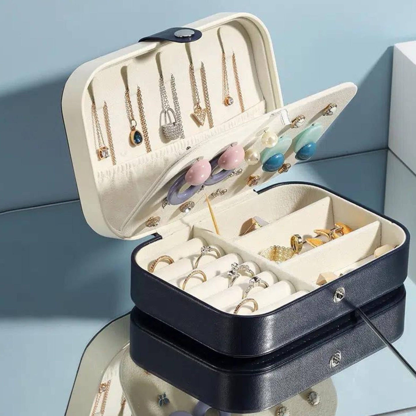 Portable Travel Jewelry Box, Jewelry Storage Organizers