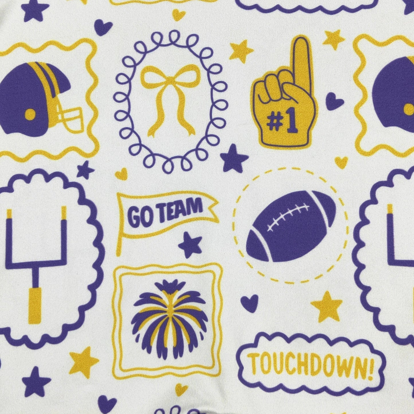 Purple & Gold Go Team Baby Romper