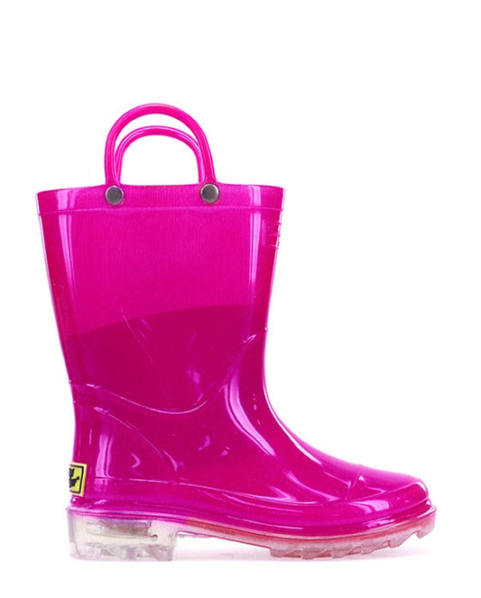 Kids Lighted Solid Rain Boots - Pink