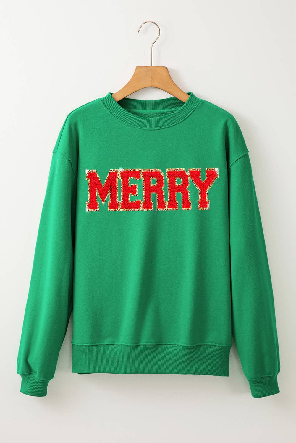 Christmas Chenille MERRY Graphic Sweatshirt | S-XL
