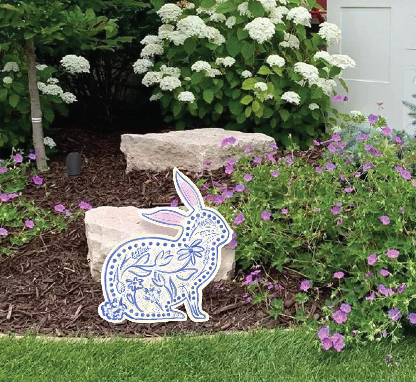 Blue Chinoiserie Bunny and Easter Eggs Collection