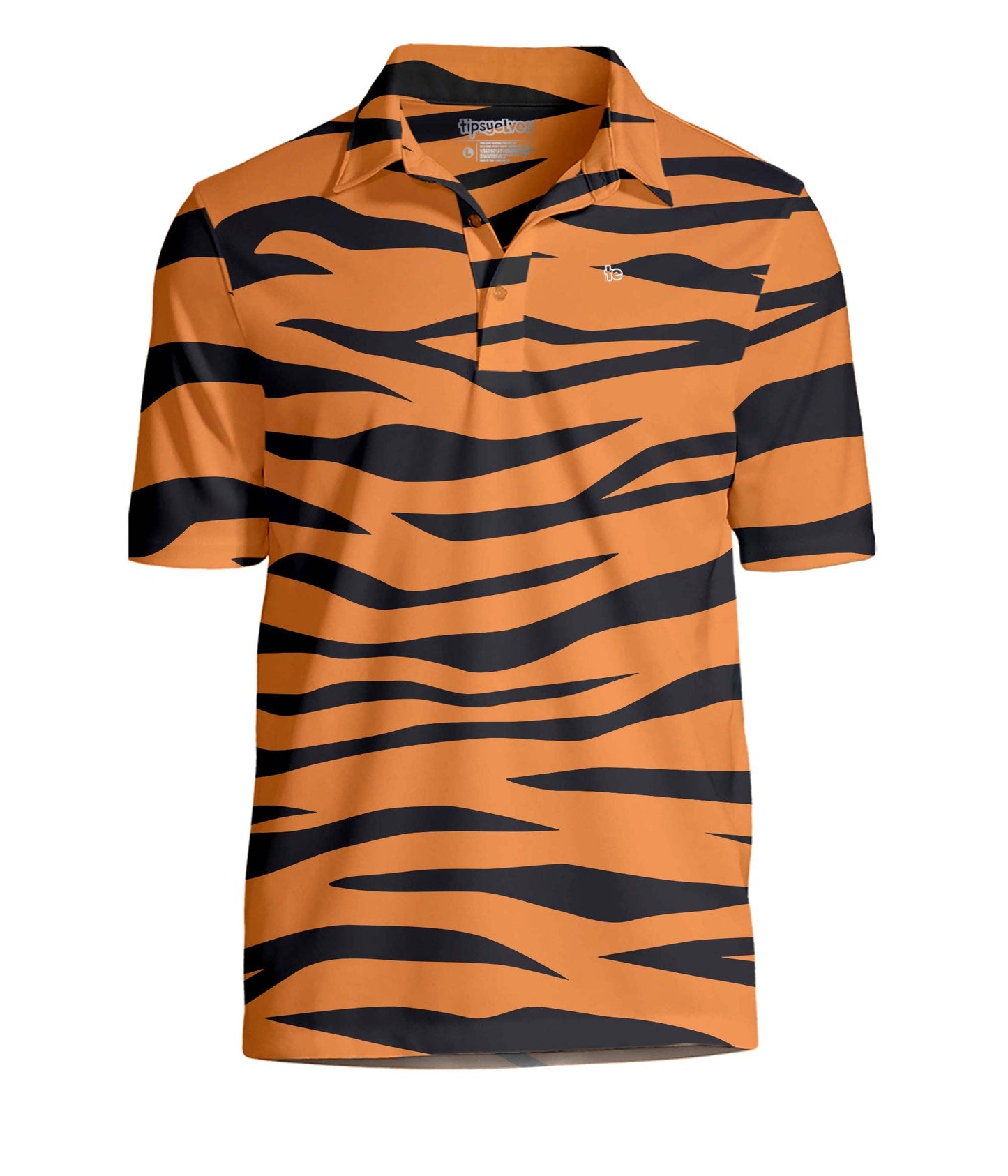 Tiger Men's Golf Polo - Funny Loud Print Golf Shirt
