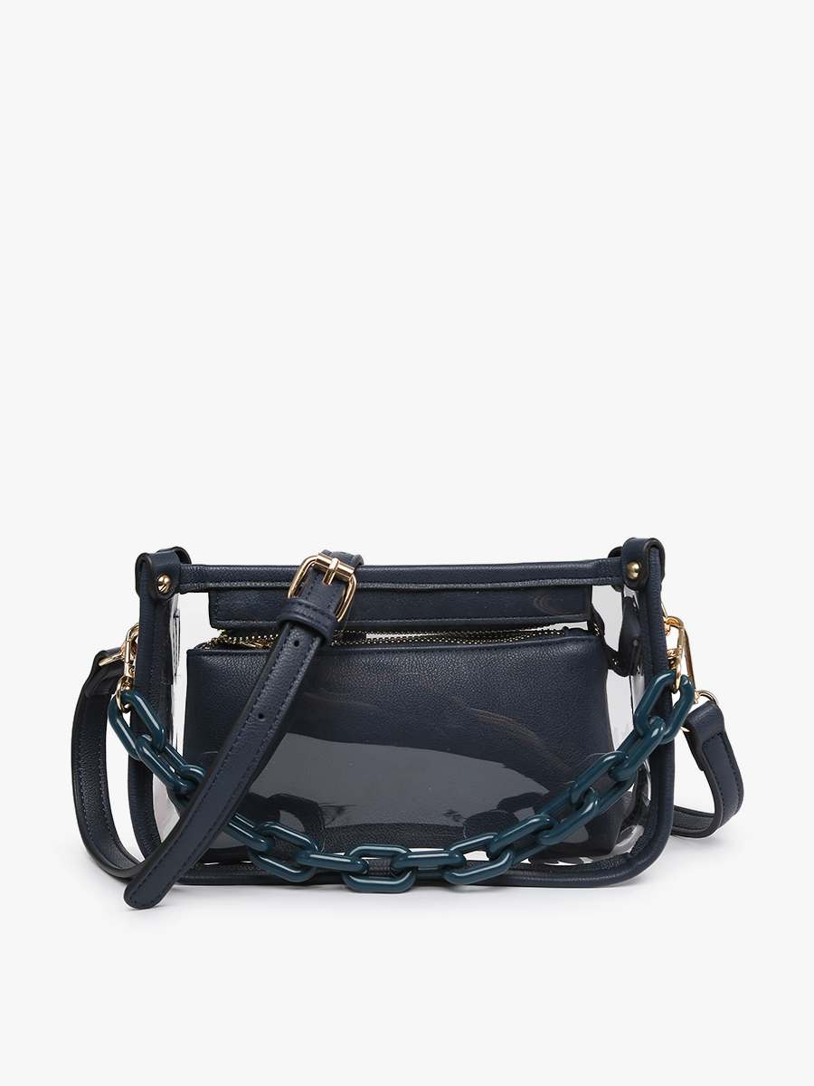 M2226CR Jessica Clear Crossbody w/ Chain