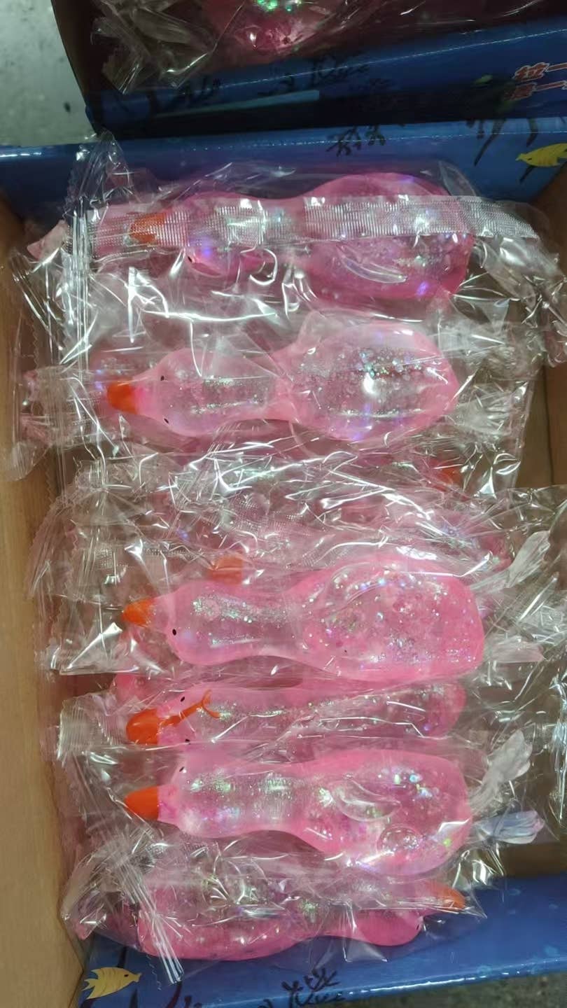 Ducks Glitter Sugar Squishy Fidget Kids Toy- Assorted