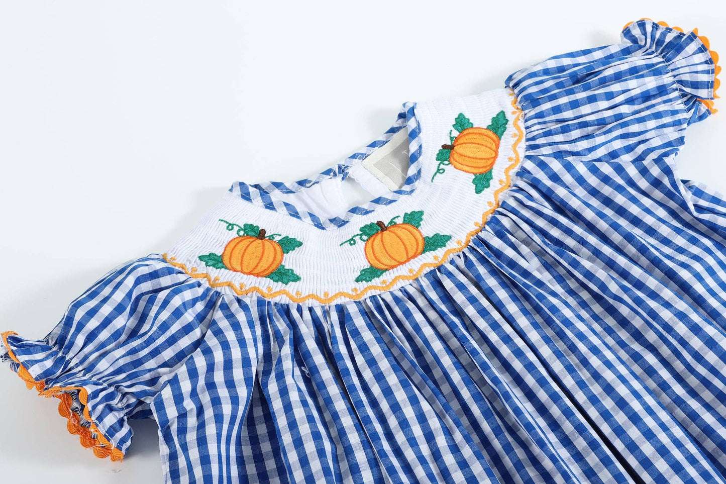 Royal Blue Gingham Pumpkin Dress