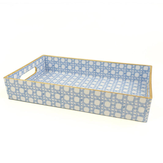 Blue Cane Small Vanity Tray
