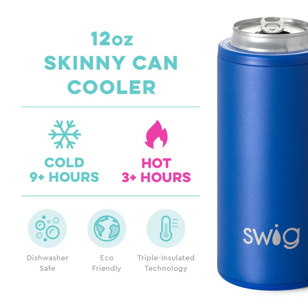 Royal Blue Skinny Can Cooler (12oz)