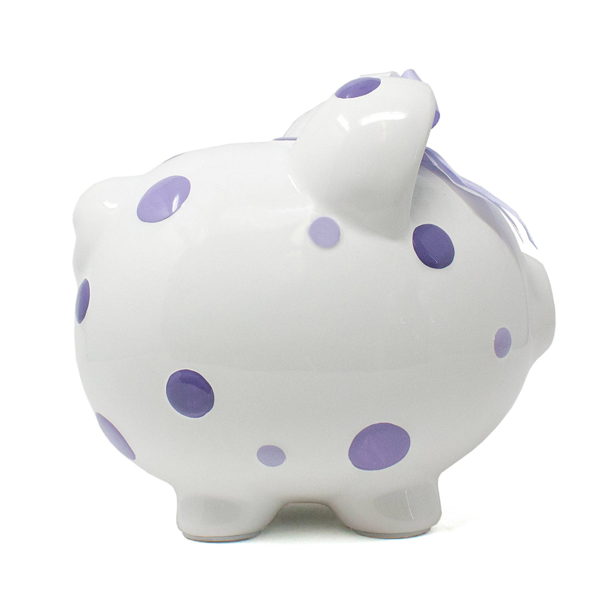 Purple Polka Dot Piggy Bank