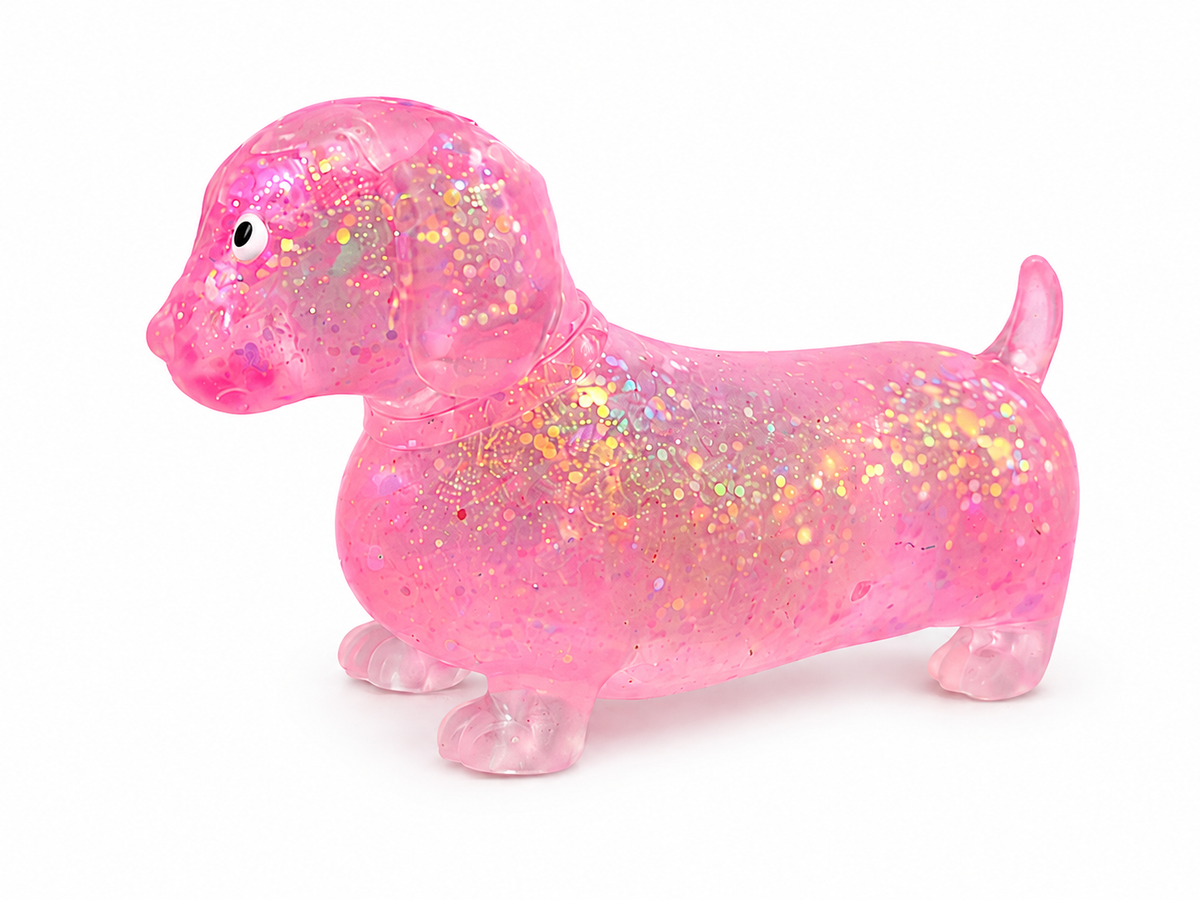 Glitter Animal Squishies | Dachshund Dog Sensory Toys