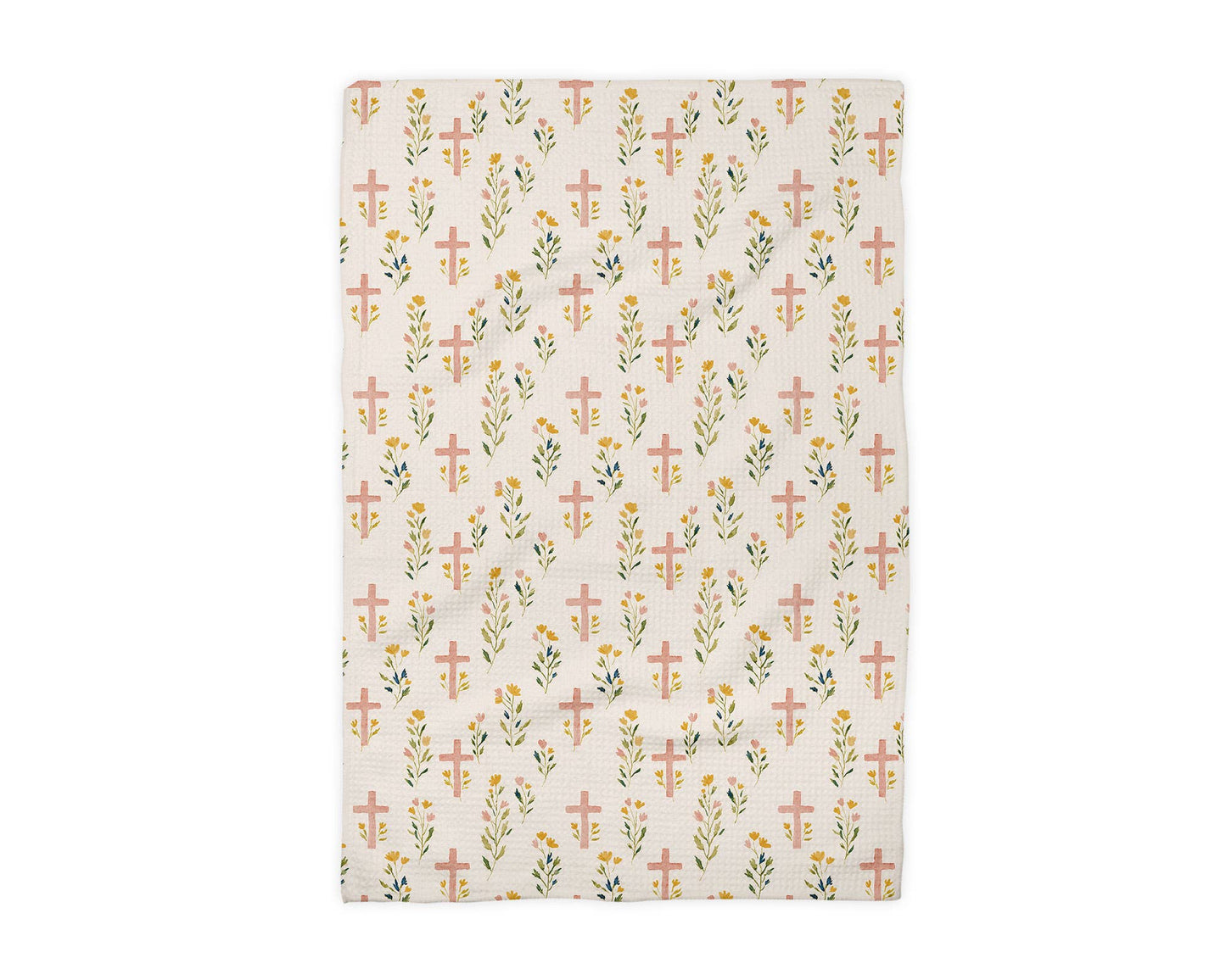 Pink Cross Kitchen Towel