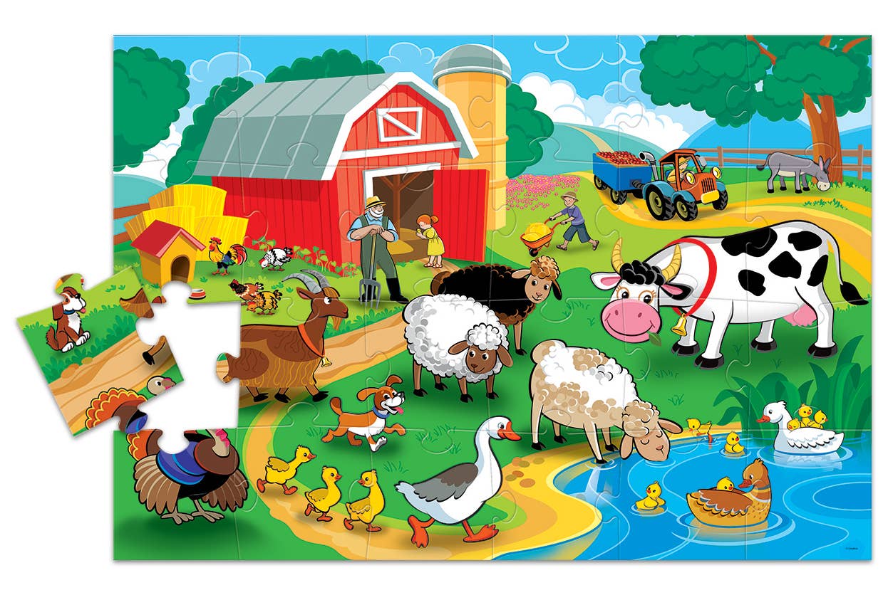 24Pc Farm Floor Puzzle