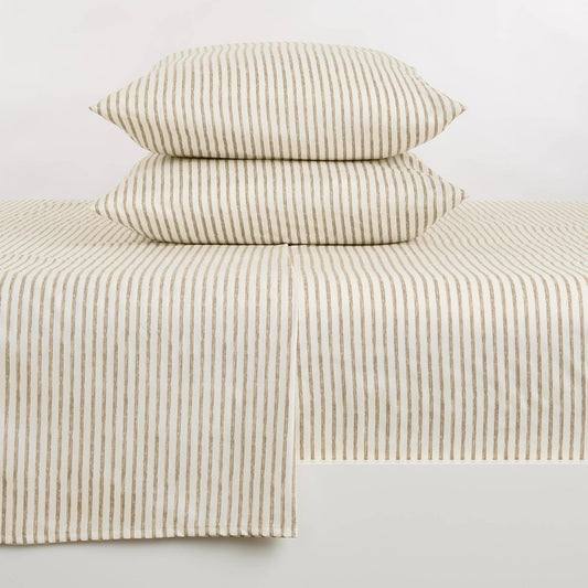 4-Piece Striped Microfiber Sheet Set - Evette Collection
